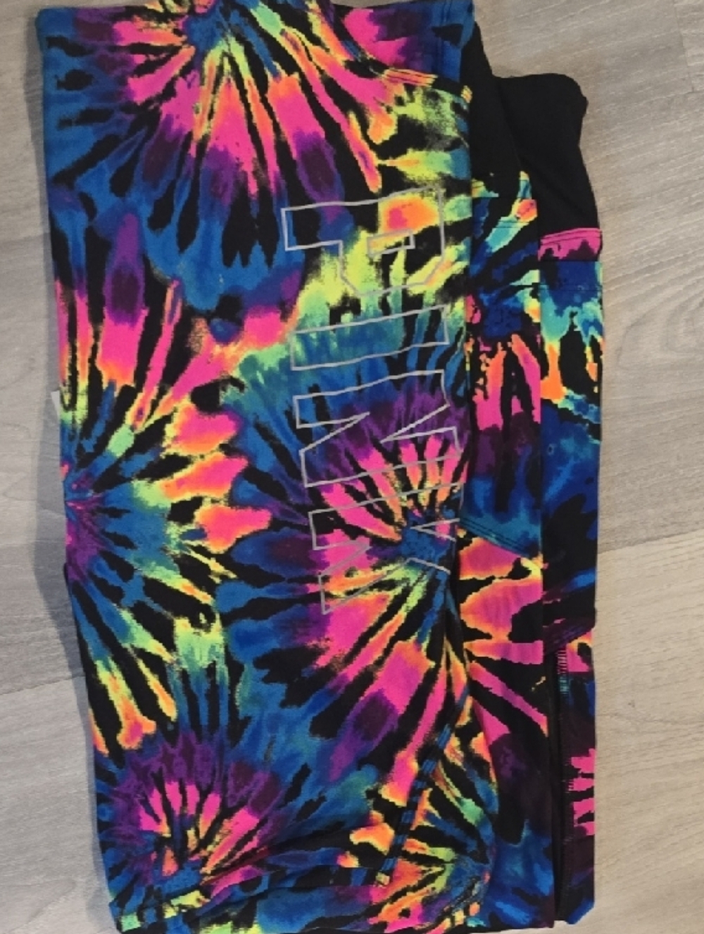 PINK Tie-Dye Racerback Tank with Black Legging Set - Picture 9 of 9